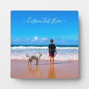Custom Your Pet Photo Plaque Personalised Text