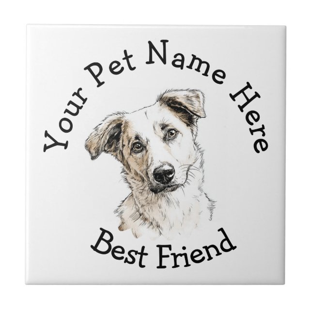 Custom Your Pet Photo Tile (Front)