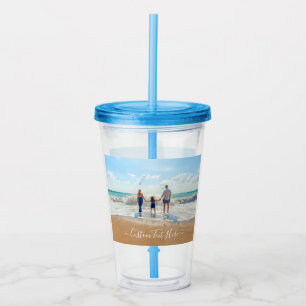 Custom Your Photo Acrylic Tumbler with Text