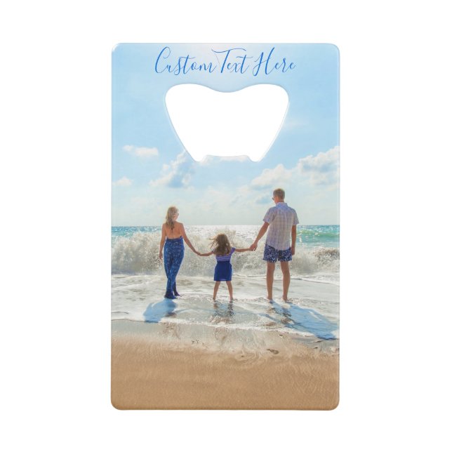 Custom Your Photo and Text Bottle Opener (Front)