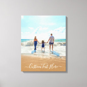 Custom Your Photo and Text Canvas Print Gift