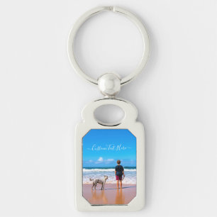 Custom Your Photo and Text Keychain Gift