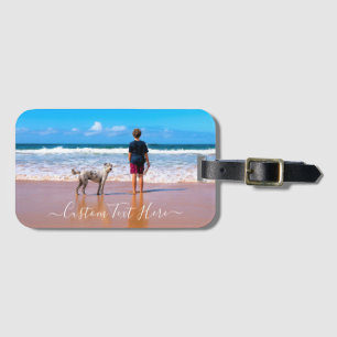 Custom Your Photo and Text Luggage Tag