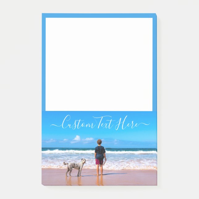 Custom Your Photo and Text Name Post-it Notes (Front)