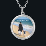 Custom Your Photo and Text Necklace<br><div class="desc">Custom Photo and Text Necklaces - Your Own Design - Special - Personalised Mother / kids / Family / Friends or Personal Necklace / Gift - Add Your Text and Photo - Resize and move or remove and add elements / image with customisation tool. Choose / add your favourite font...</div>