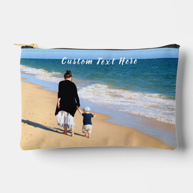 Custom Your Photo and Text Personalised Accessory Pouch (Front)