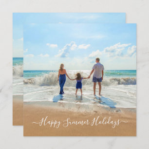 Custom Your Photo and Text Summer Holidays Card