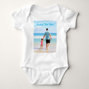 Custom Your Photo Baby Bodysuit with Text