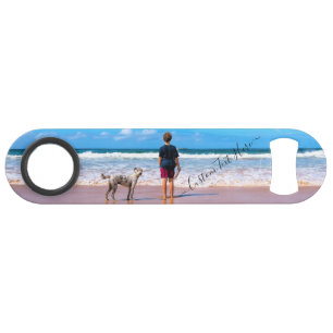 Custom Your Photo Bar Key Gift with Text