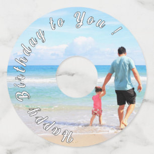 Custom Your Photo Birthday Wine Glass Tags