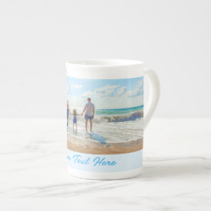 Custom Your Photo Bone China Mug with Text
