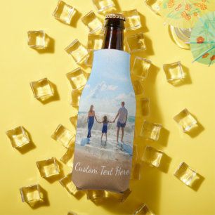 Custom Your Photo Bottle Cooler with Text