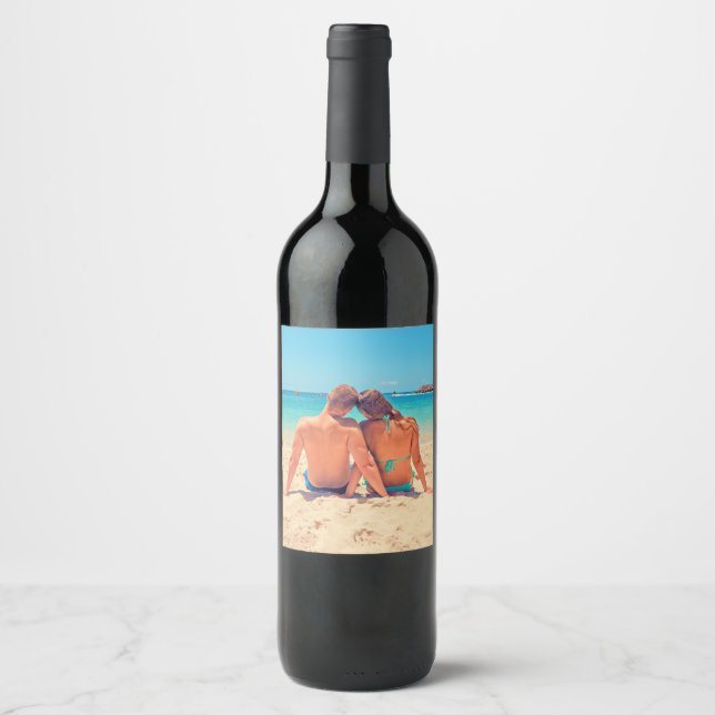 Custom Your Photo Bottle Label Personalised (Front)