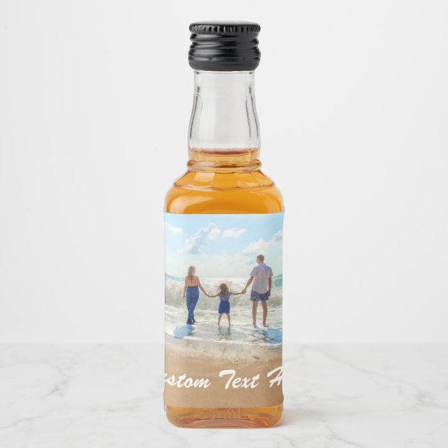 Custom Your Photo Bottle Labels Personalised Text (Front)