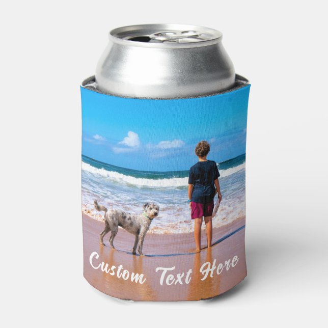 Custom Your Photo Can Cooler with Text (Can Front)