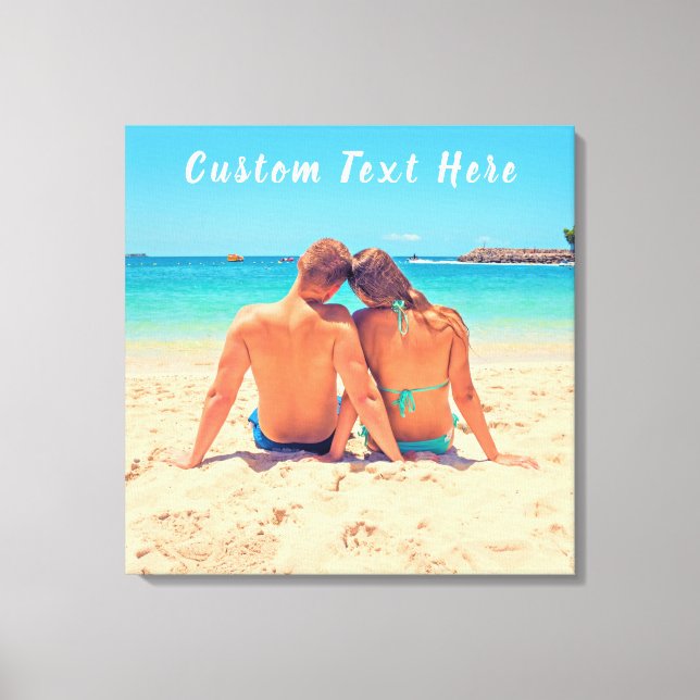 Custom Your Photo Canvas Print with Text (Front)