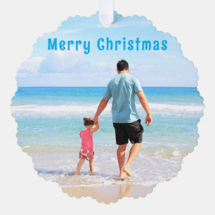 Custom Your Photo Christmas Ornament Card Gift