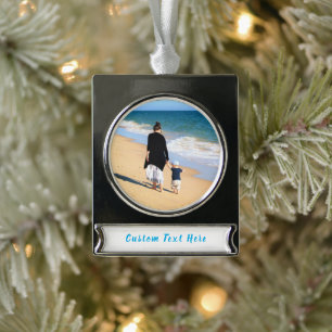 Custom Your Photo Christmas Ornament with Text
