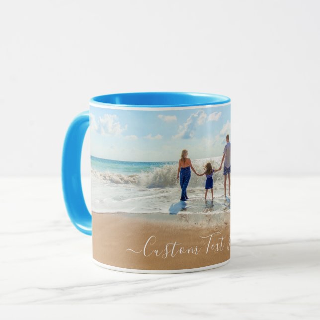 Custom Your Photo Coffee Mug Gift with Text Name (Front Left)