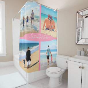 Custom Your Photo Collage and Text Shower Curtain