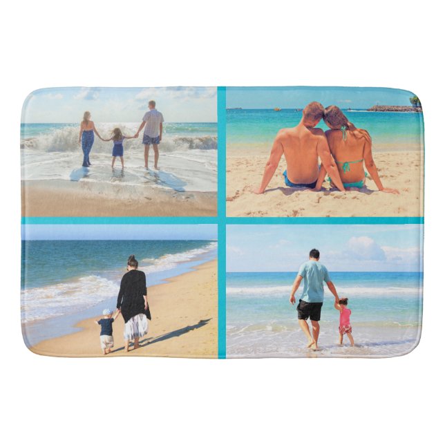 Custom Your Photo Collage Bath Mat Personalised (Front)