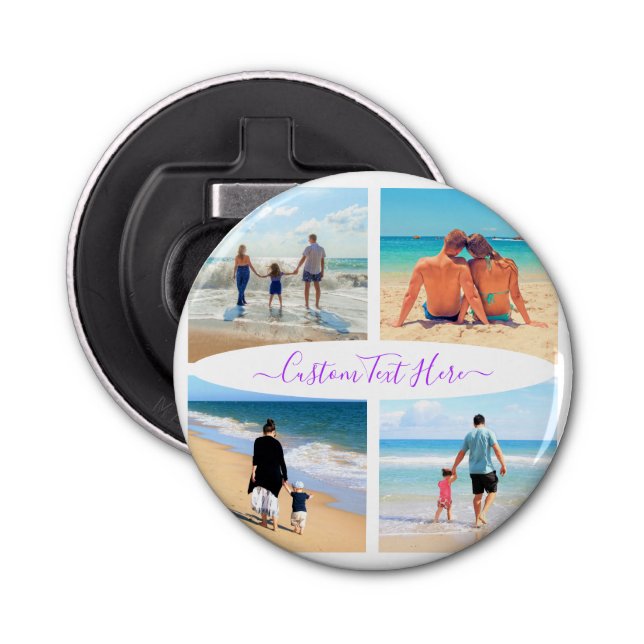 Custom Your Photo Collage Bottle Opener Gift (Front)