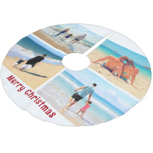 Custom Your Photo Collage Christmass Tree Skirt