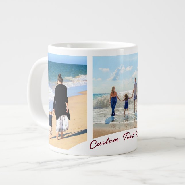 Custom Your Photo Collage Mug with Text Name (Front Left)
