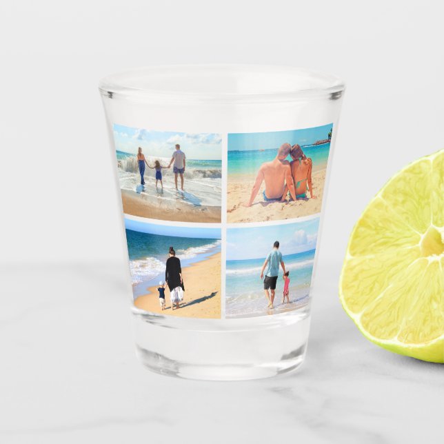 Custom Your Photo Collage Shot Glass Gift (Front)