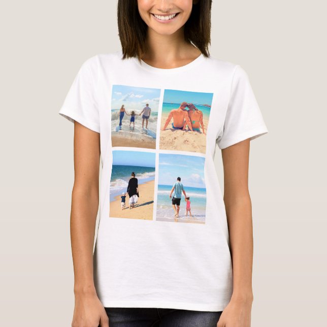 Custom Your Photo Collage T-Shirt Personalised (Front)