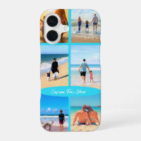 Custom Your Photo Collage with Text iPhone Case