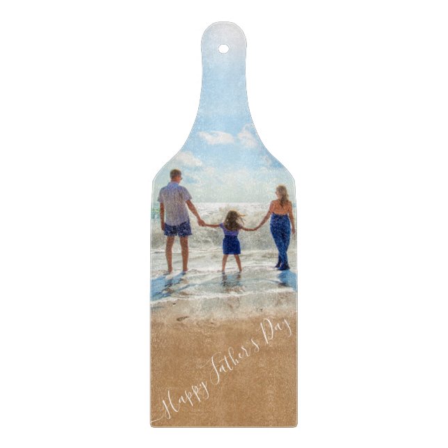 Custom Your Photo Cutting Board Father's Day Gift (Front)
