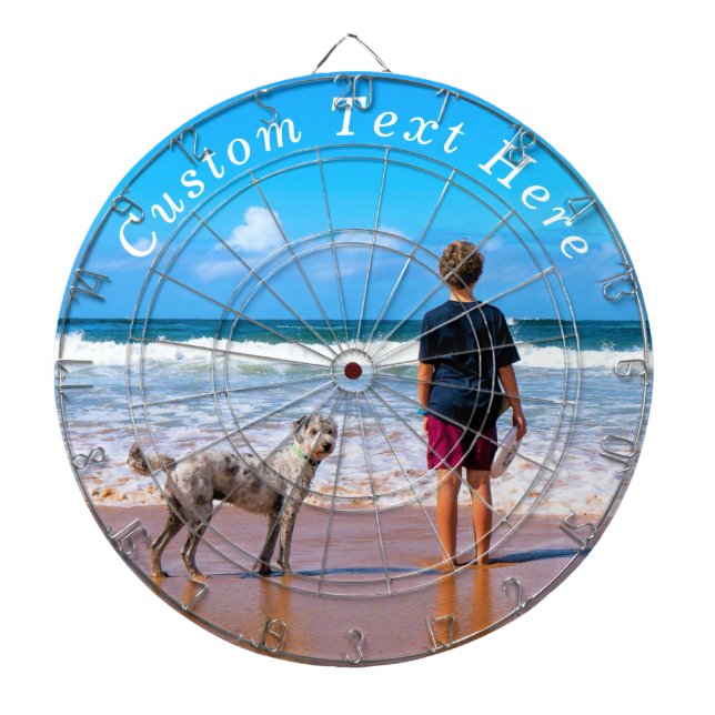 Custom Your Photo Dart Board and Text Personalised (Front)