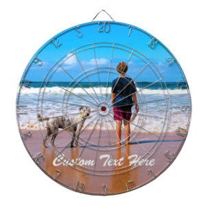 Custom Your Photo Dart Board Gift with Text