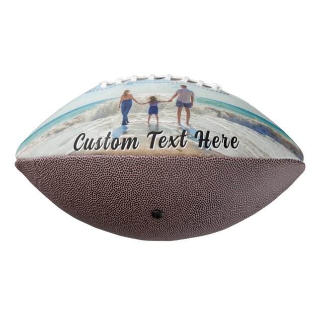 Custom Your Photo Football Personalized Text American Football (Rotated 270)