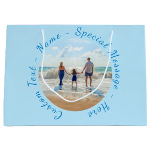 Custom Your Photo Gift Bag with Text Name