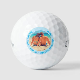 Custom Your Photo Golf Balls Gift with Text Name