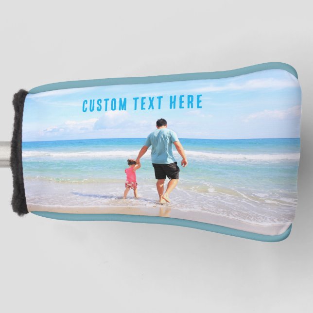 Custom Your Photo Golf Head Cover Gift with Text (Front)