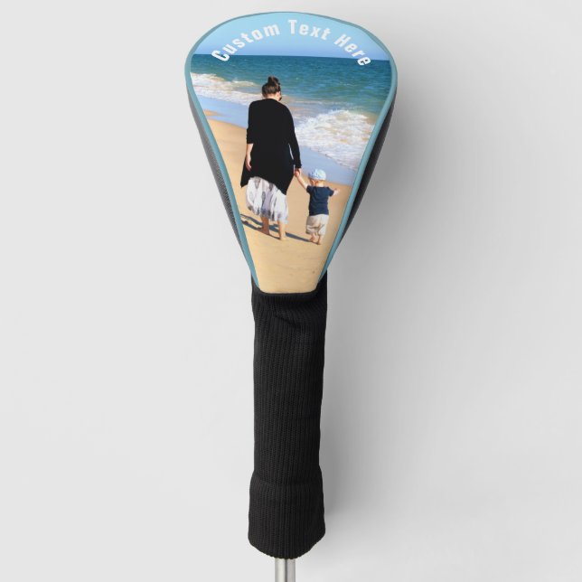 Custom Your Photo Golf Head Cover Gift with Text (Front)