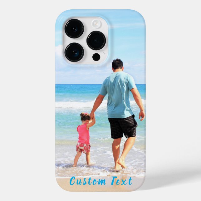 Custom Your Photo iPhone Case Gift with Text (Back)