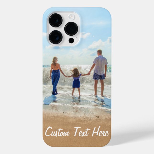 Custom your  Photo  iPhone Case with Text (Back)