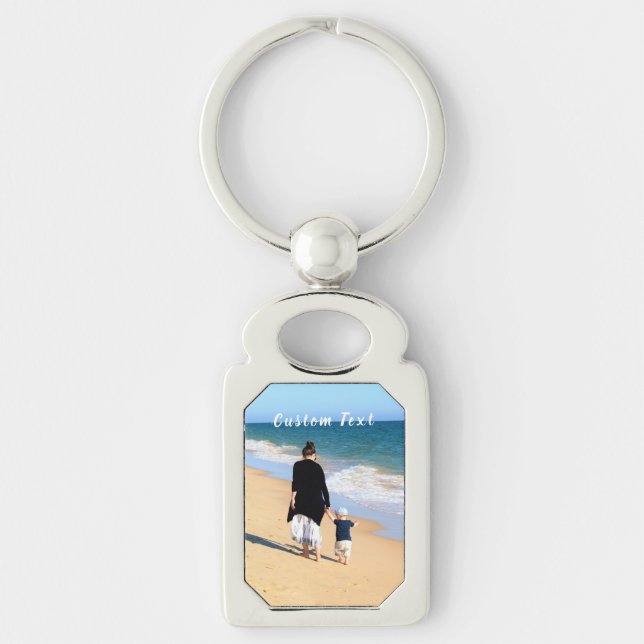 Custom Your Photo Keychain Gift with Text (Front)