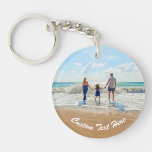 Custom Your Photo Keychain Gift with Text Name