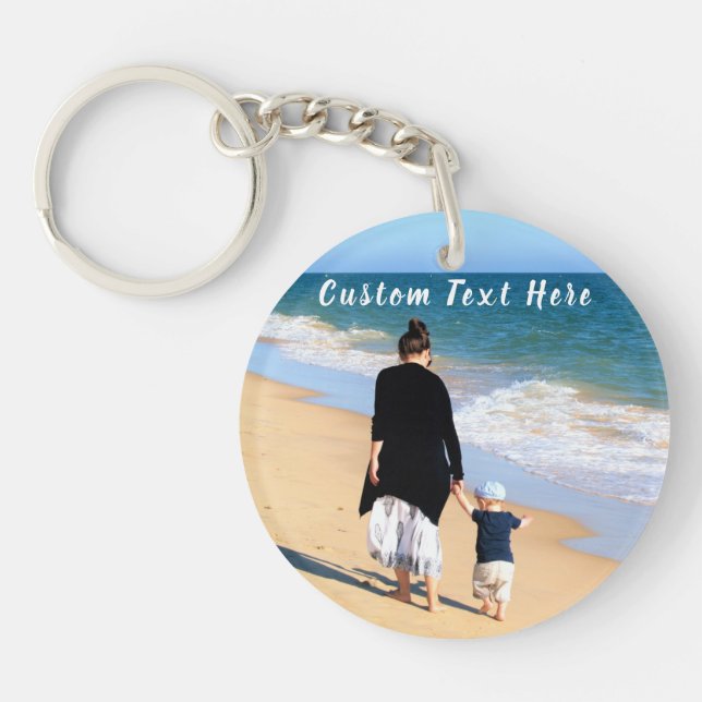 Custom Your Photo Keychain with Text (Front)