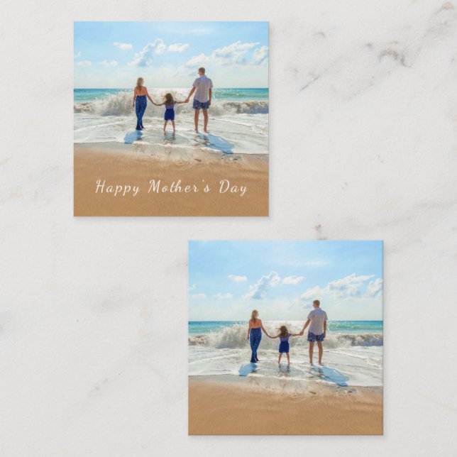Custom Your Photo Mother's Day Card with Text (Front/Back)