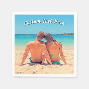 Custom Your Photo Napkins Personalized Text