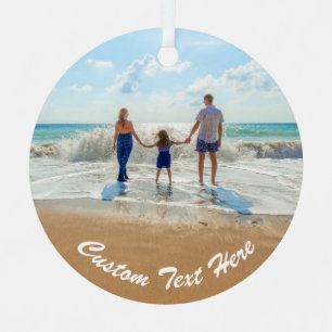 Custom Your Photo Ornament with Text Name