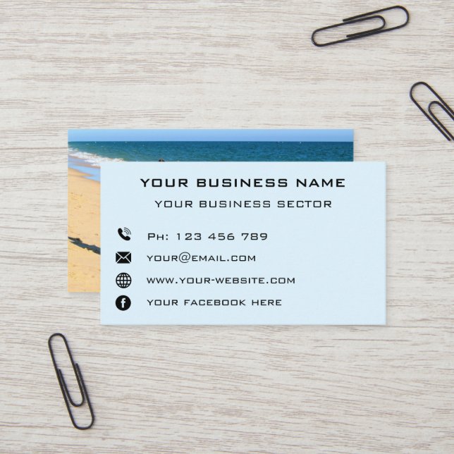 Custom Your Photo Personalised Business Card (Front/Back In Situ)
