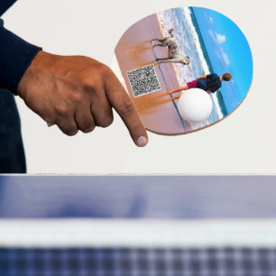 Custom Your Photo Ping Pong Paddle with QR Code