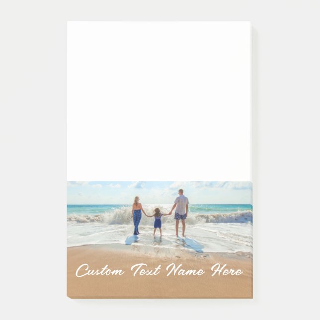 Custom Your Photo Post it Notes with Text Name (Front)